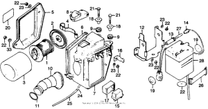 CT125 Air cleaner + battery