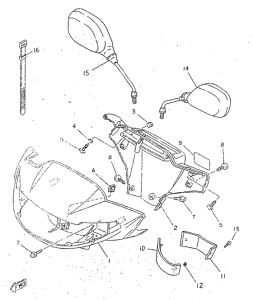 CY50R Carenado de faro delantero