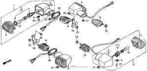 VFR750F Задний фонарь