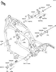 VN1500 Рама ,крепежные детали