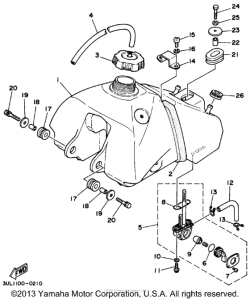 RT100H Топливный бак