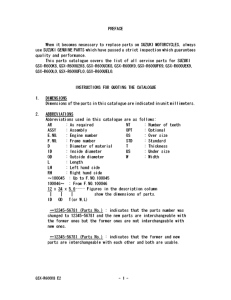 GSX-R600 Catalog preface