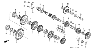 ATC250ES Трансмиссия