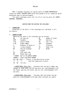 DR650 Catalog preface