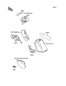 KMX125 Decals(blue)(kmx125-b8)