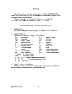 DR-Z250 Catalog preface