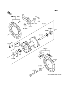  Заднее колесо и цепь