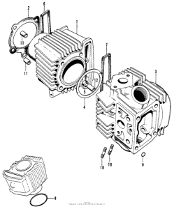 CL90 Цилиндр и головка цилиндра