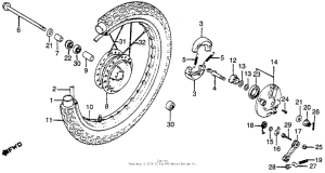CB125S Переднее колесо