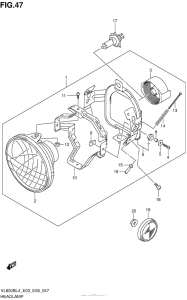 VL800B Headlamp Assy (Vl800Bl4 E28)