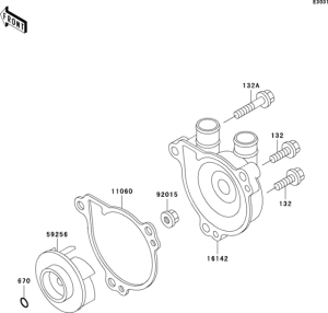 KLX300R Водяной насос