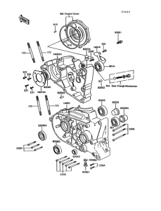 KE100 Картер двигателя