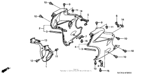 VFR800 (ABS) Нижний обтекатель