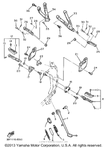 FZR400W Подножки