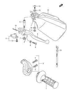 DR350 Рукоятка газа и тормоза