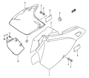 DR-Z400 Обтекатель задний