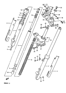 RM80 Вилка передней оси