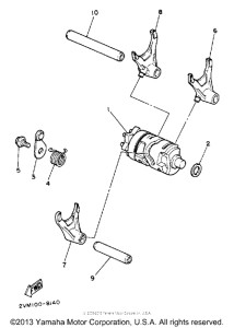 YZ250U Копирный вал
