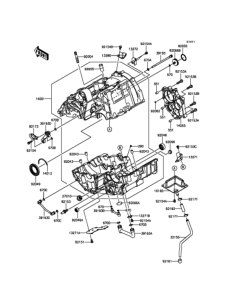 EX400 クランクケース