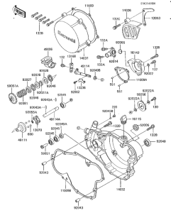 KX500 Engine covers / water pump
