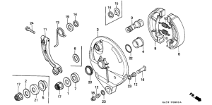 CR125R Задний тормоз