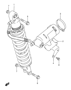 DR250 Задние амортизаторы