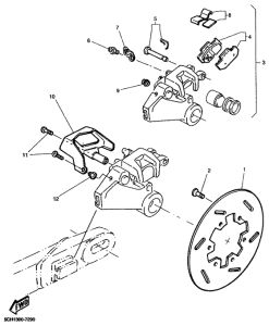 TT600R Задний суппорт