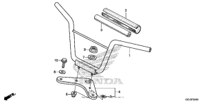 CRF50F Handlebar + top bridge