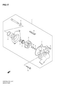 GSR750 (ABS) Водяная помпа