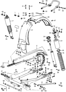 CB550 Swingarm + rear shock absorber
