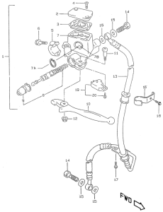 AY50 Передний тормозной цилиндр