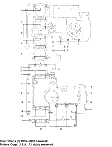 KZ1000 Crankcase bolt & stud pattern