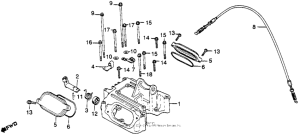 XR250 Cylinder head cover + decompression cable