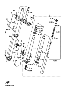 WR250F Вилка передней оси