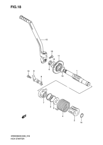 DR200 Ножной стартер