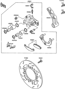 EX250 Rear brake(-ex250f-000398)