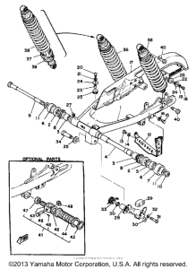 XT500G Rear arm - suspension
