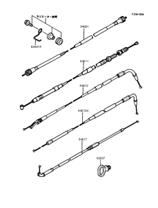 ZX400 Тросы управления