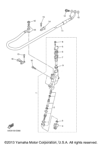 WR450F Задний торм цилиндр