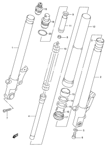 GSX-R400 Передняя вилка