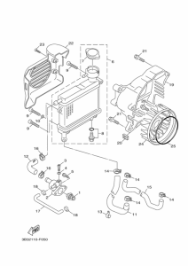 XF50 XF50X Радиатор и шланг