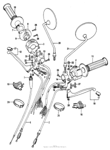 XL100 Handle switch + cable k1-76