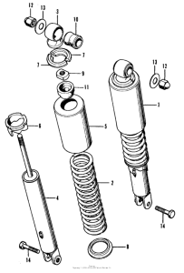 CB350 Задние амортизаторы