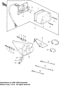 KDX175 Taillight / chassis electrical equipment