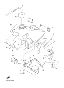 YZ426F Топливный бак