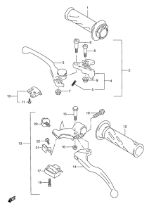 GSX-R600 Рулевой рычаг