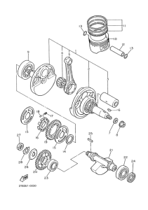 XT600E Коленчатый вал и поршни