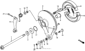 CR125R Rear brake panel 82