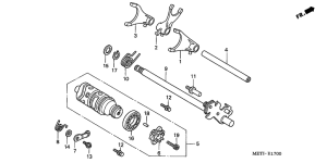 CBF500 (ABS) Вилка переключения передач