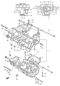 GSX600 Картер двигателя